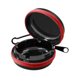 Maxbell Portable Ashtray Simple Outdoor Hiking Travel Ash Tray for Mountain Climbing Black and Red
