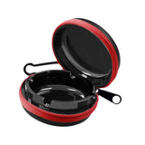 Maxbell Portable Ashtray Simple Outdoor Hiking Travel Ash Tray for Mountain Climbing Black and Red