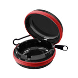Maxbell Portable Ashtray Simple Outdoor Hiking Travel Ash Tray for Mountain Climbing Black and Red