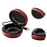 Maxbell Portable Ashtray Simple Outdoor Hiking Travel Ash Tray for Mountain Climbing Black and Red