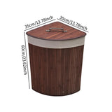 Maxbell Corner Bamboo Laundry Basket Washing Clothes Basket for Closet Home Playroom Coffee