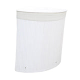 Maxbell Corner Bamboo Laundry Basket Foldable with Lid for Utility Room Nursery Dorm
