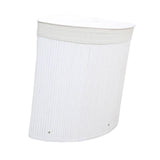 Maxbell Corner Bamboo Laundry Basket Foldable with Lid for Utility Room Nursery Dorm