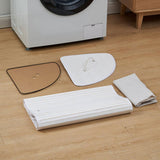 Maxbell Corner Bamboo Laundry Basket Foldable with Lid for Utility Room Nursery Dorm