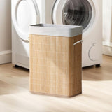 Maxbell Bamboo Laundry Storage Basket Foldable Container for Bedroom Home Apartments