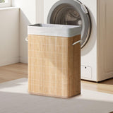 Maxbell Bamboo Laundry Storage Basket Foldable Container for Bedroom Home Apartments