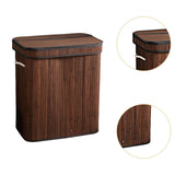 Maxbell Bamboo Laundry Basket Bamboo Storage Basket for Living Room Bathroom College