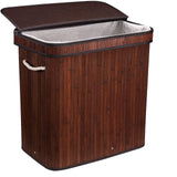Maxbell Bamboo Laundry Basket Bamboo Storage Basket for Living Room Bathroom College