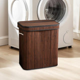 Maxbell Bamboo Laundry Basket Bamboo Storage Basket for Living Room Bathroom College