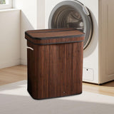 Maxbell Bamboo Laundry Basket Bamboo Storage Basket for Living Room Bathroom College