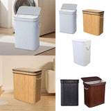 Maxbell Bamboo Laundry Basket Portable Storage Basket Bins for Bathroom Dorm College Gray