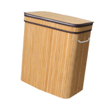 Maxbell Bamboo Laundry Basket Portable Storage Basket Bins for Bathroom Dorm College Wood