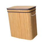 Maxbell Bamboo Laundry Basket Portable Storage Basket Bins for Bathroom Dorm College Wood