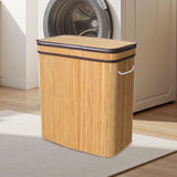 Maxbell Bamboo Laundry Basket Portable Storage Basket Bins for Bathroom Dorm College Wood