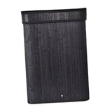 Maxbell Bamboo Laundry Basket Portable Storage Basket Bins for Bathroom Dorm College Black