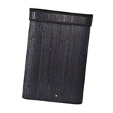 Maxbell Bamboo Laundry Basket Portable Storage Basket Bins for Bathroom Dorm College Black