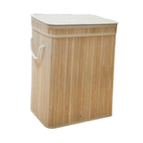 Maxbell Bamboo Laundry Basket Portable Dirty Clothes Hamper for Nursery Bedroom Dorm Wood