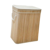 Maxbell Bamboo Laundry Basket Portable Dirty Clothes Hamper for Nursery Bedroom Dorm Wood