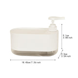 Maxbell Kitchen Soap Dispenser Portable with Sponge Holder for Countertop Home white
