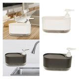 Maxbell Kitchen Soap Dispenser Portable with Sponge Holder for Countertop Home white