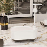 Maxbell Kitchen Soap Dispenser Portable with Sponge Holder for Countertop Home white
