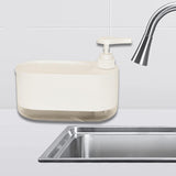 Maxbell Kitchen Soap Dispenser Portable with Sponge Holder for Countertop Home white