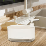 Maxbell Kitchen Soap Dispenser Portable with Sponge Holder for Countertop Home white