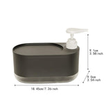 Maxbell Kitchen Soap Dispenser Portable with Sponge Holder for Countertop Home black