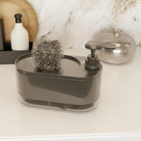 Maxbell Kitchen Soap Dispenser Portable with Sponge Holder for Countertop Home black