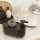 Maxbell Kitchen Soap Dispenser Portable with Sponge Holder for Countertop Home black