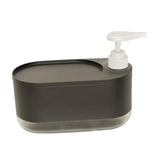 Maxbell Kitchen Soap Dispenser Portable with Sponge Holder for Countertop Home black