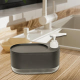 Maxbell Kitchen Soap Dispenser Portable with Sponge Holder for Countertop Home black