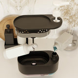 Maxbell Kitchen Soap Dispenser Portable with Sponge Holder for Countertop Home black