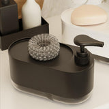 Maxbell Kitchen Soap Dispenser Portable with Sponge Holder for Countertop Home black