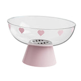 Maxbell Fruit Bowl Kitchen Counter Candy Plate High Footed Multipurpose Serving Tray Clear