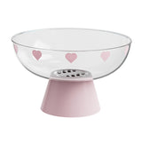 Maxbell Fruit Bowl Kitchen Counter Candy Plate High Footed Multipurpose Serving Tray Clear