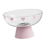 Maxbell Fruit Bowl Kitchen Counter Candy Plate High Footed Multipurpose Serving Tray Clear