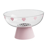 Maxbell Fruit Bowl Kitchen Counter Candy Plate High Footed Multipurpose Serving Tray Clear
