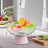 Maxbell Fruit Bowl Kitchen Counter Candy Plate High Footed Multipurpose Serving Tray Clear