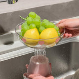 Maxbell Fruit Bowl Kitchen Counter Candy Plate High Footed Multipurpose Serving Tray Clear