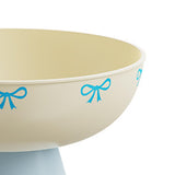 Maxbell Fruit Bowl Kitchen Counter Candy Plate High Footed Multipurpose Serving Tray Yellow