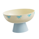 Maxbell Fruit Bowl Kitchen Counter Candy Plate High Footed Multipurpose Serving Tray Yellow