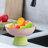 Maxbell Fruit Bowl Kitchen Counter Candy Plate High Footed Multipurpose Serving Tray Pink