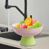 Maxbell Fruit Bowl Kitchen Counter Candy Plate High Footed Multipurpose Serving Tray Pink