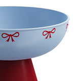 Maxbell Fruit Bowl Kitchen Counter Candy Plate High Footed Multipurpose Serving Tray Blue