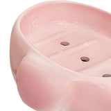 Maxbell Ceramic Soap Dish Lovely Box Case with Self Draining for Bar Counter Kitchen