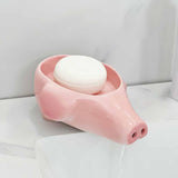 Maxbell Ceramic Soap Dish Lovely Box Case with Self Draining for Bar Counter Kitchen