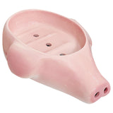 Maxbell Ceramic Soap Dish Lovely Box Case with Self Draining for Bar Counter Kitchen