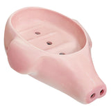 Maxbell Ceramic Soap Dish Lovely Box Case with Self Draining for Bar Counter Kitchen