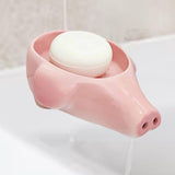 Maxbell Ceramic Soap Dish Lovely Box Case with Self Draining for Bar Counter Kitchen